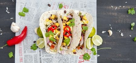 Oppskrift på Bønneburritos med mango – Vegetarmat.org