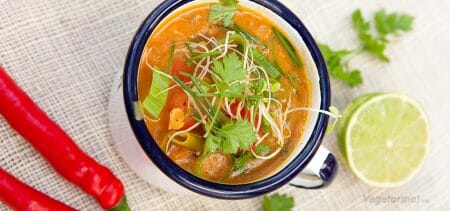 Oppskrift på Heit linsesuppe – Vegetarmat.org