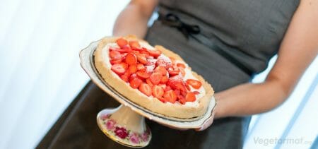 Oppskrift på Pai med jordbær og mascarpone – Vegetarmat.org