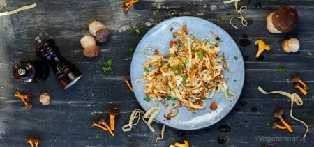 Oppskrift på Tagliatelle med kantarell – Vegetarmat.org