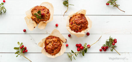 Oppskrift på Høstmuffins med tyttebær – Vegetarmat.org