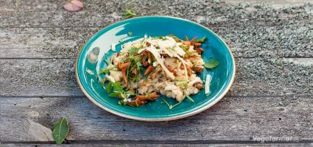 Oppskrift på Kantarellrisotto med urter – Vegetarmat.org